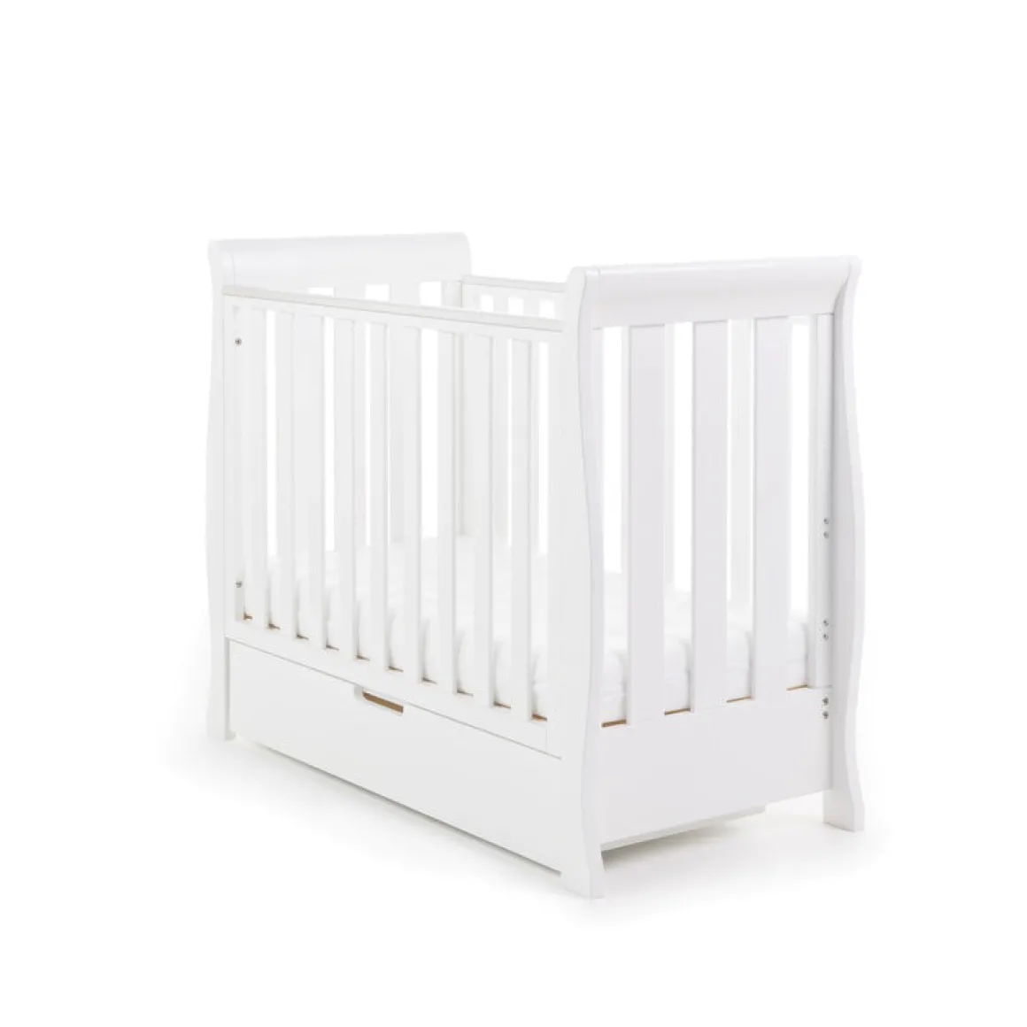 Obaby Stamford Space Saver Cot & Cot Top Changer - WHITE