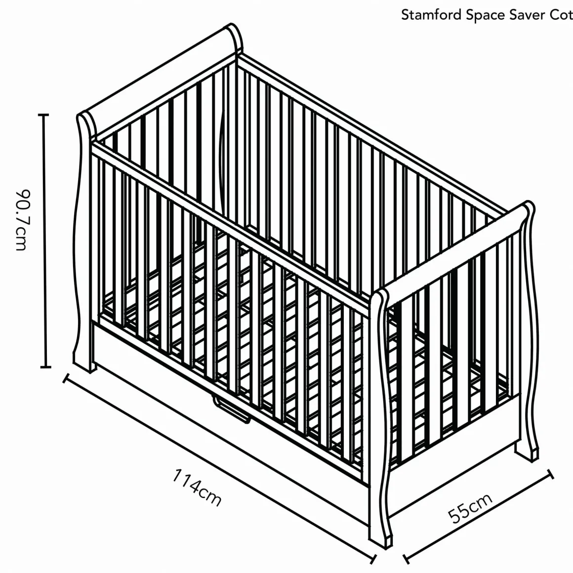 Obaby Stamford Space Saver 3 Piece Room Set - TAUPE GREY
