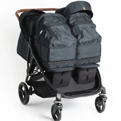 Roma Gemini Double Stroller-Jet Black