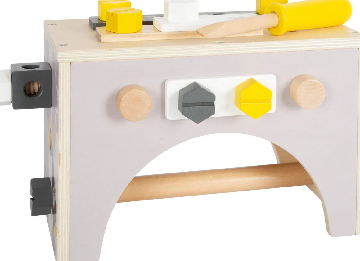 Small Foot - Wooden Toolbox & Work Bench with 4 tools