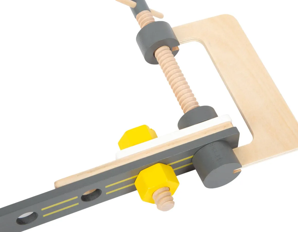 Small Foot - Wooden Toolbox & Work Bench with 4 tools