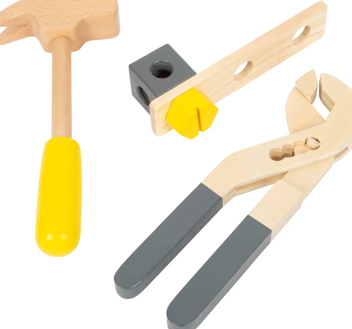 Small Foot - Wooden Toolbox & Work Bench with 4 tools