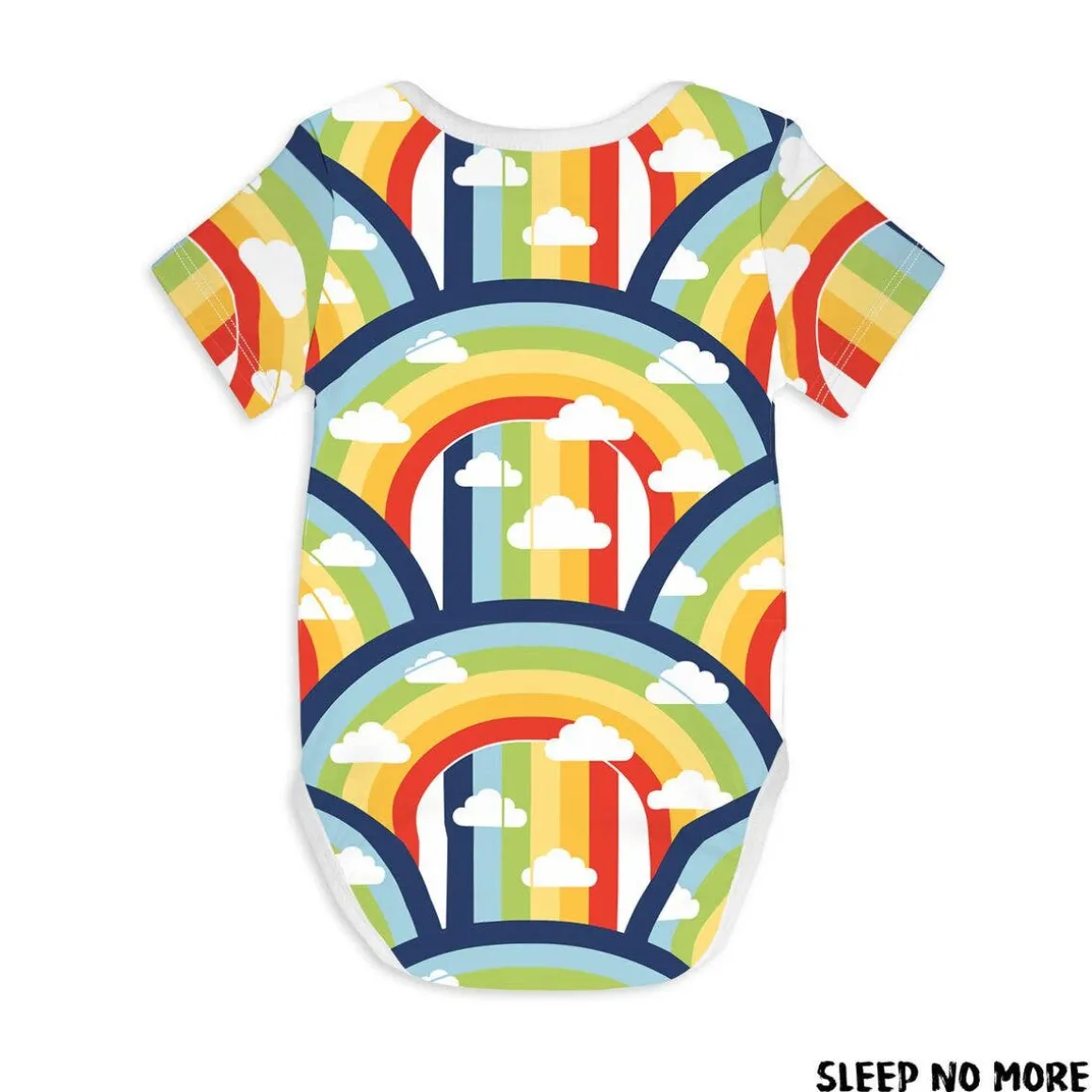 Somewhere Over the Rainbow - Short Sleeve Baby Bodysuit