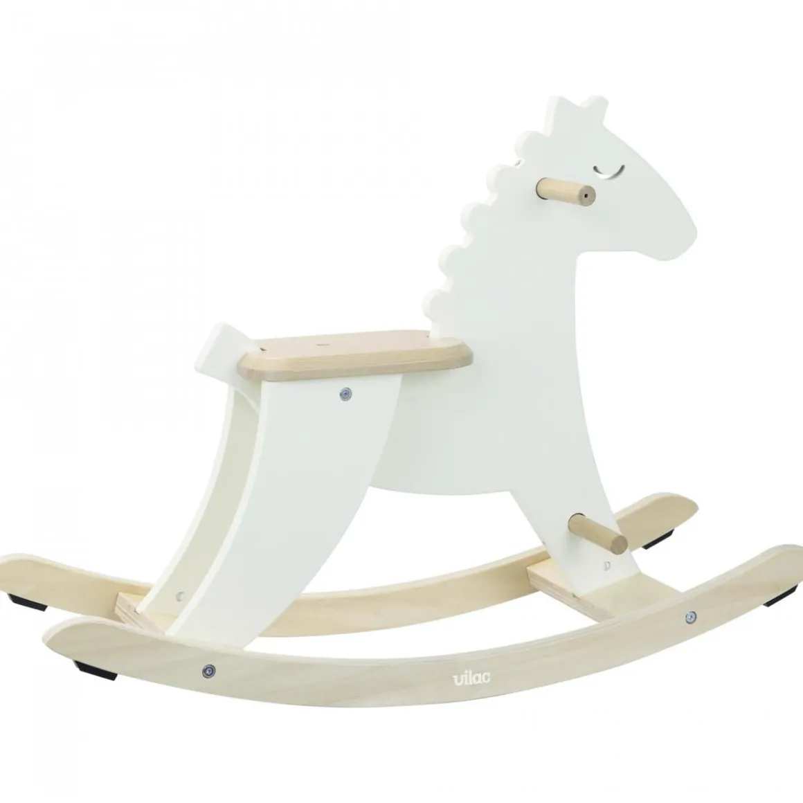 Vilac Hudada - White Rocking Horse With Safety Hoop